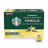 Starbucks K-Cup Coffee Pods, Flavored Hot or Iced Coffee, Vanilla, 10 Keurig Pods