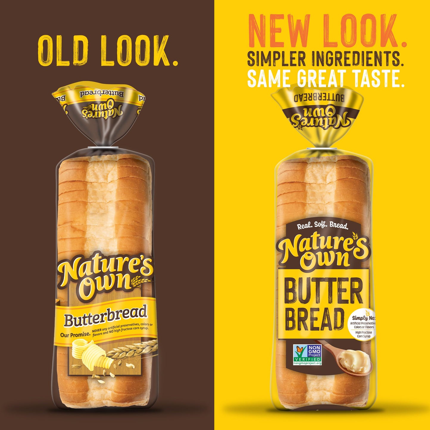 Nature's Own Butterbread, Non-GMO Bread, Sandwich Bread, 20 oz Loaf