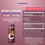 Ciclon Energy Drink Berry Strong Flavor 24 Cans (10 Fl Oz)
