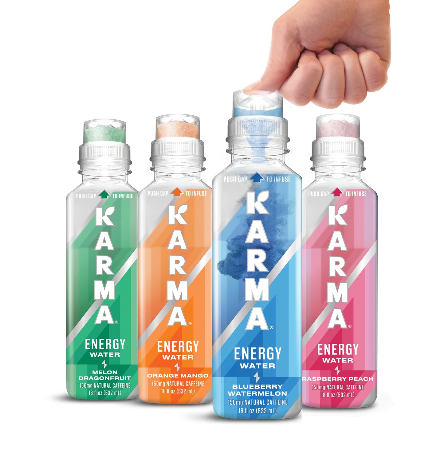 Karma Energy Drink - 12 Pack, Orange Mango Caffeinated Water with Cognizin® Nootropics, Vitamins & Immune Support, Low Calorie