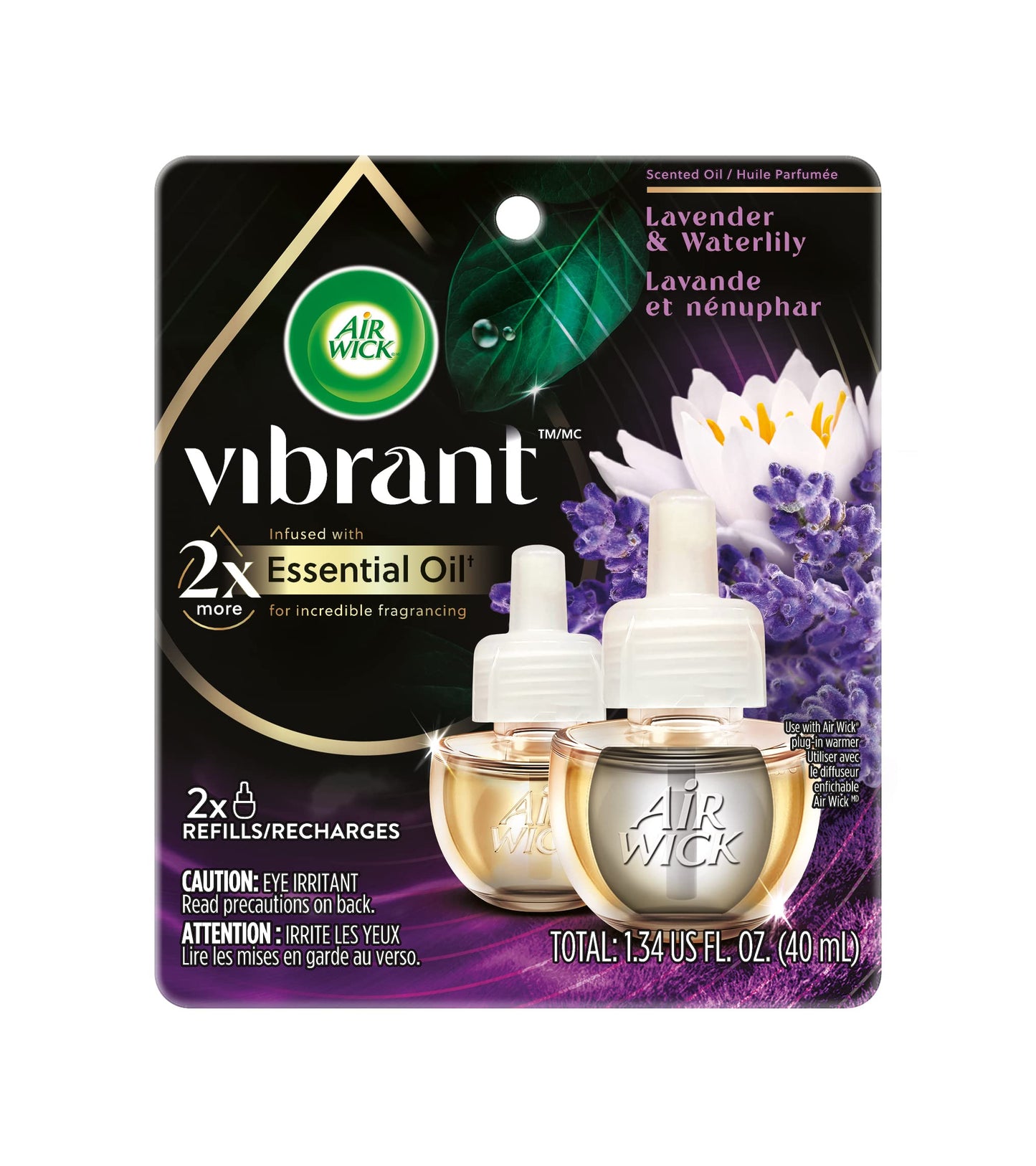 AIR WICK® Scented Oil - Vibrant Twin Refill Lavender & Waterlily 6/(2x.67) oz.