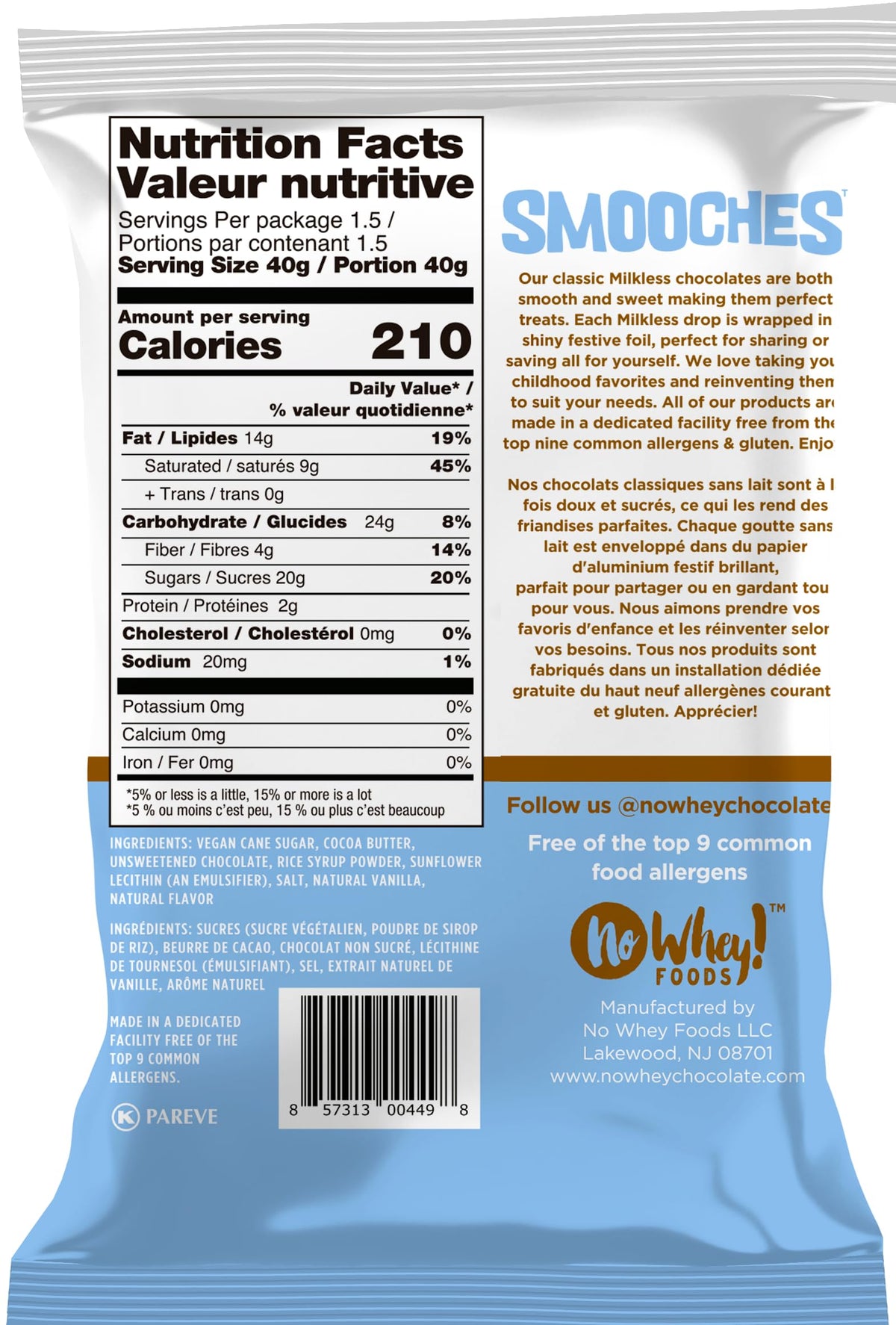 Smooches, 2 PK, Vegan, Dairy Free, Nut Free, Allergy Friendly