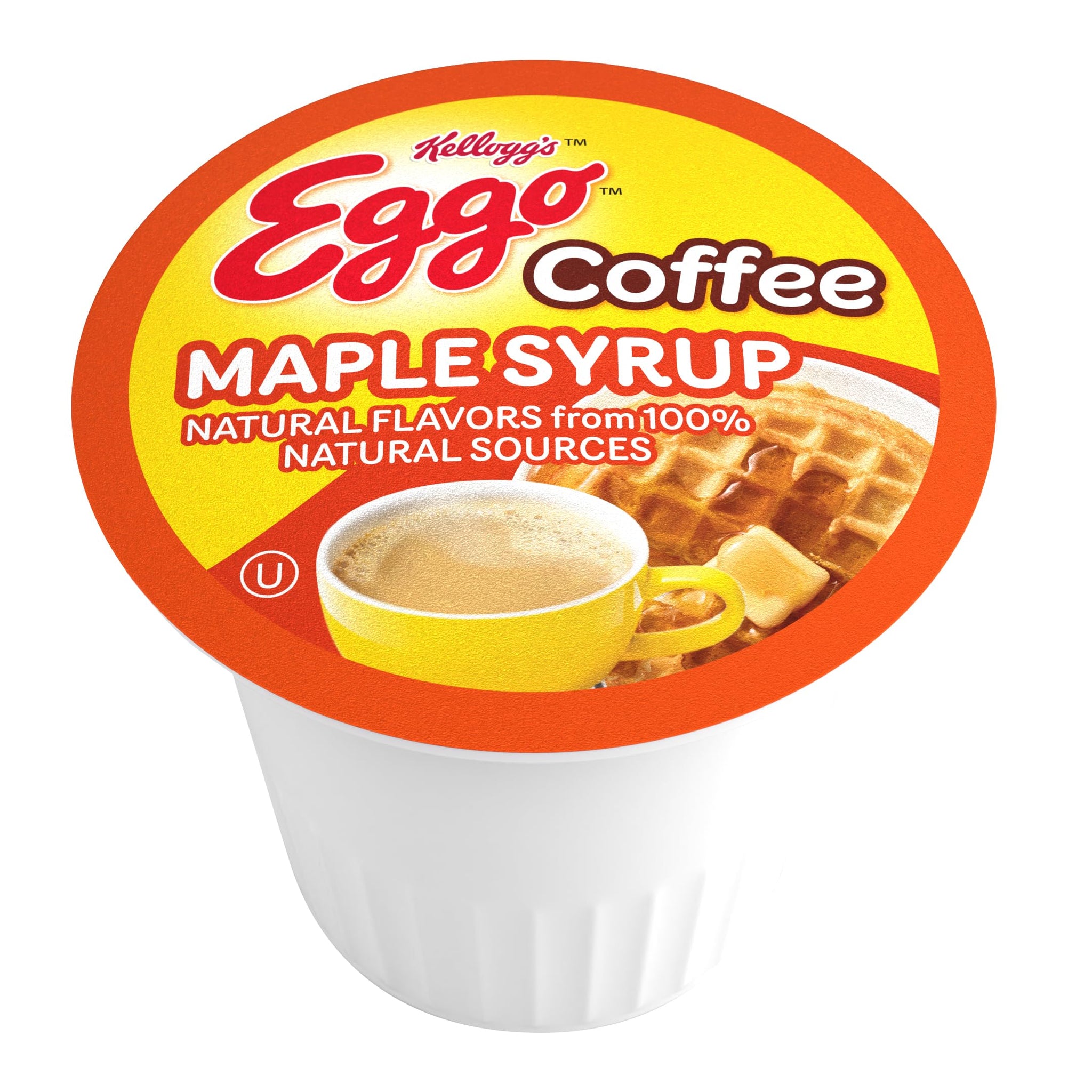 Eggo Beverages Maple Syrup Waffle Flavored Coffee Pods for Keurig K Cup Brewers, Fair Trade Certified, 40 Count - Sweet and Rich Breakfast Brew