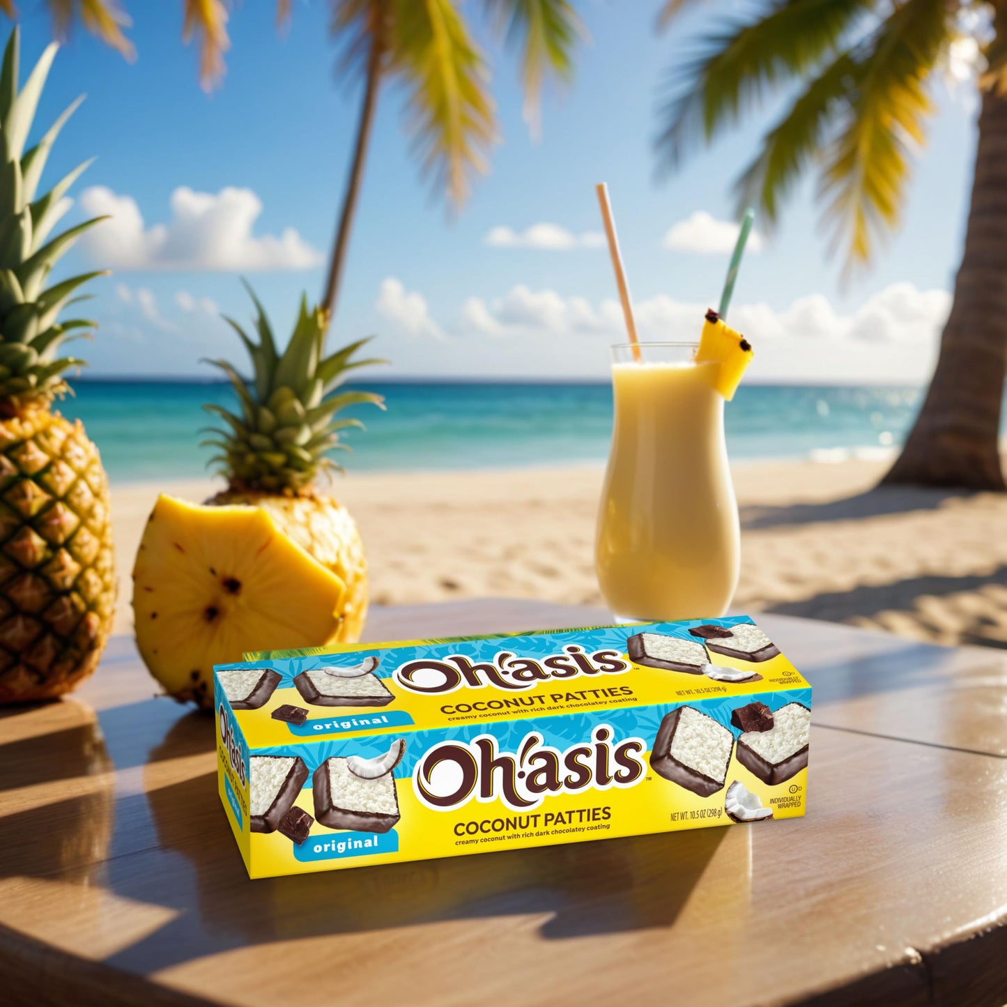 Coconut Patties Original - 3 Pack | Dark Chocolate Covered Creamy Coconut Squares - Individually Wrapped Tropical Candy Snack - Florida Style Gourmet
