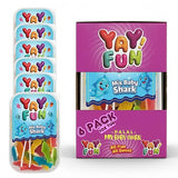 Halal Mix Baby Shark Gummy | 6 Pack Bundle (6x7 oz Tubs) | Assorted Color Shark-Shaped Gummy Candy| Resealable Tubs in Bulk with Display Box | Halal
