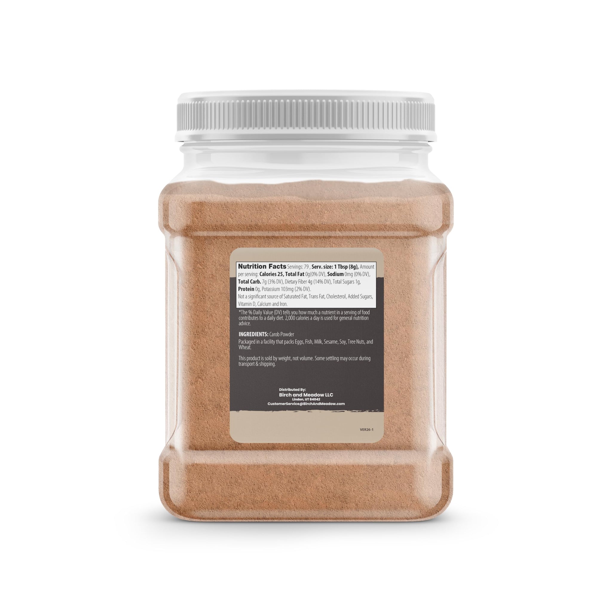 Birch & Meadow 1.4 lb of Carob Powder, Smoothies, Baked Goods
