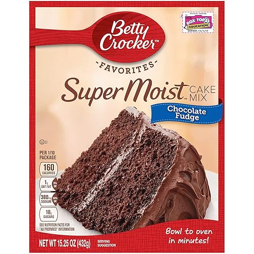 Betty Crocker Super Moist Chocolate Fudge Cake Mix 15.25 oz (Pack of 12)