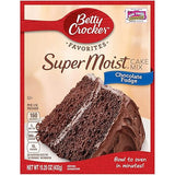 Betty Crocker Super Moist Chocolate Fudge Cake Mix 15.25 oz (Pack of 12)