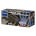 Premium Guard - Nitrile Gloves Heavy Duty 8 Mil Disposable, Powder Free, Black, 50 Gloves per Box (X-Large)