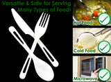 Spoons Made From Non-GMO Plant-Based Plastic 100 Pack. Sturdy Utensils are Certified Compostable, Disposable, Eco-Friendly Cutlery With No Wood Taste