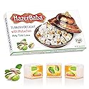 Hazer Baba Turkish Delight Pistachio Candy, 16oz (Pack of 1) Gourmet Snack Box, Traditional, Vegan Snack, Turkish Lokum, Unique Sweets, Loukumi