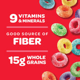 Kellogg's Froot Loops Breakfast Cereal, Good Source of Fiber, 15g Whole Grains, 32.1 oz