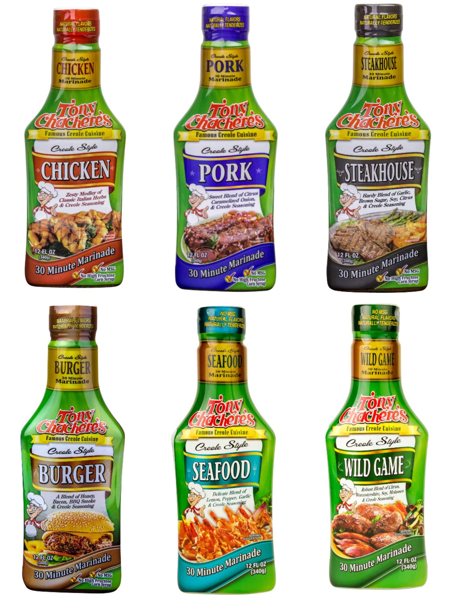 Tony Chachere Pourable Marinades 12 fl oz 3 Count