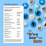 M&M'S World It's A Boy Milk Chocolate Candy 2lb Bag with White and Blue M&M'S for Baby Boy Showers Gender Reveal Parties and Baby Celebration Favors