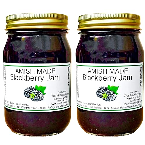 Amish Blackberry Jam - Two 18 Oz Jars