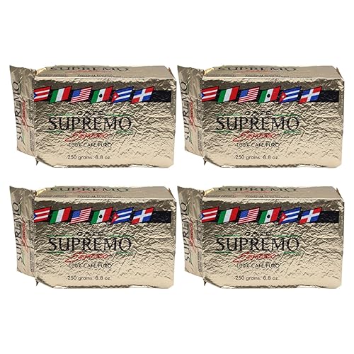 Café Supremo Espresso 100% Cafe Puro Brick 8.8 oz (Pack of 4)