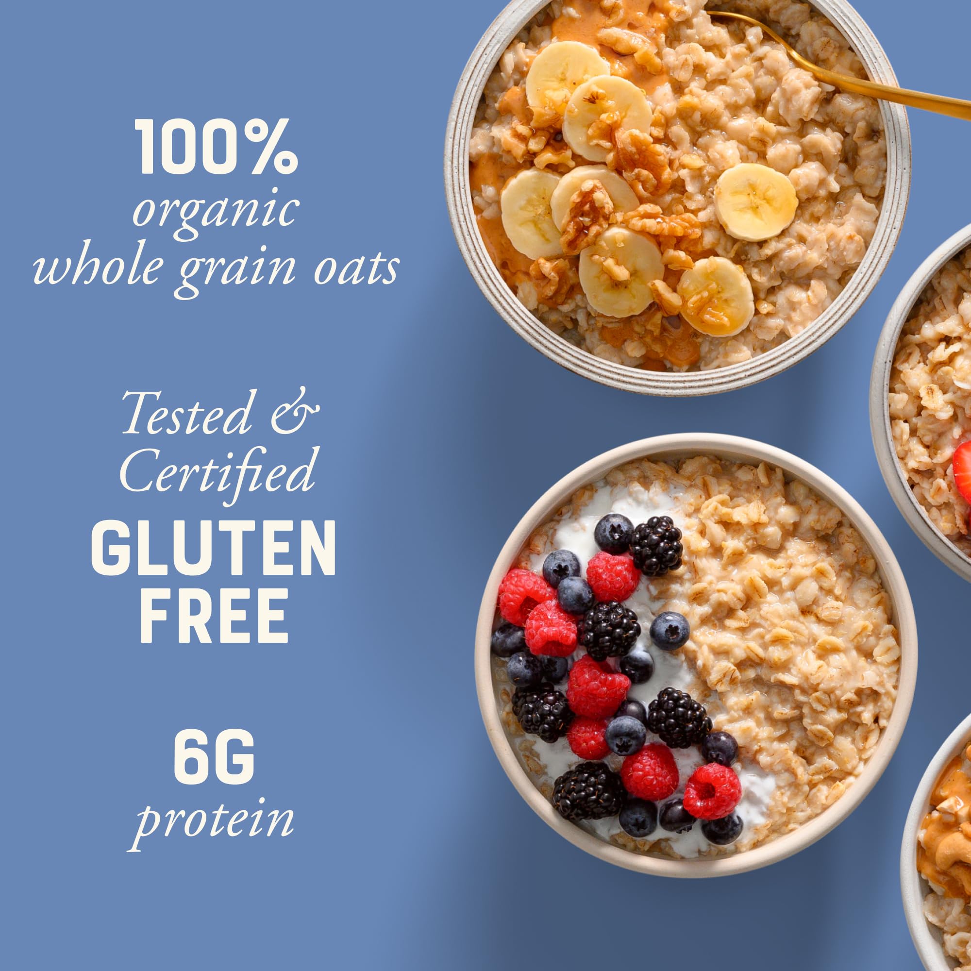Bob's Red Mill Gluten Free Organic Old Fashioned Rolled Oats, 32oz (Pack of 1) - Non GMO, Whole Grain, Vegan, Kosher