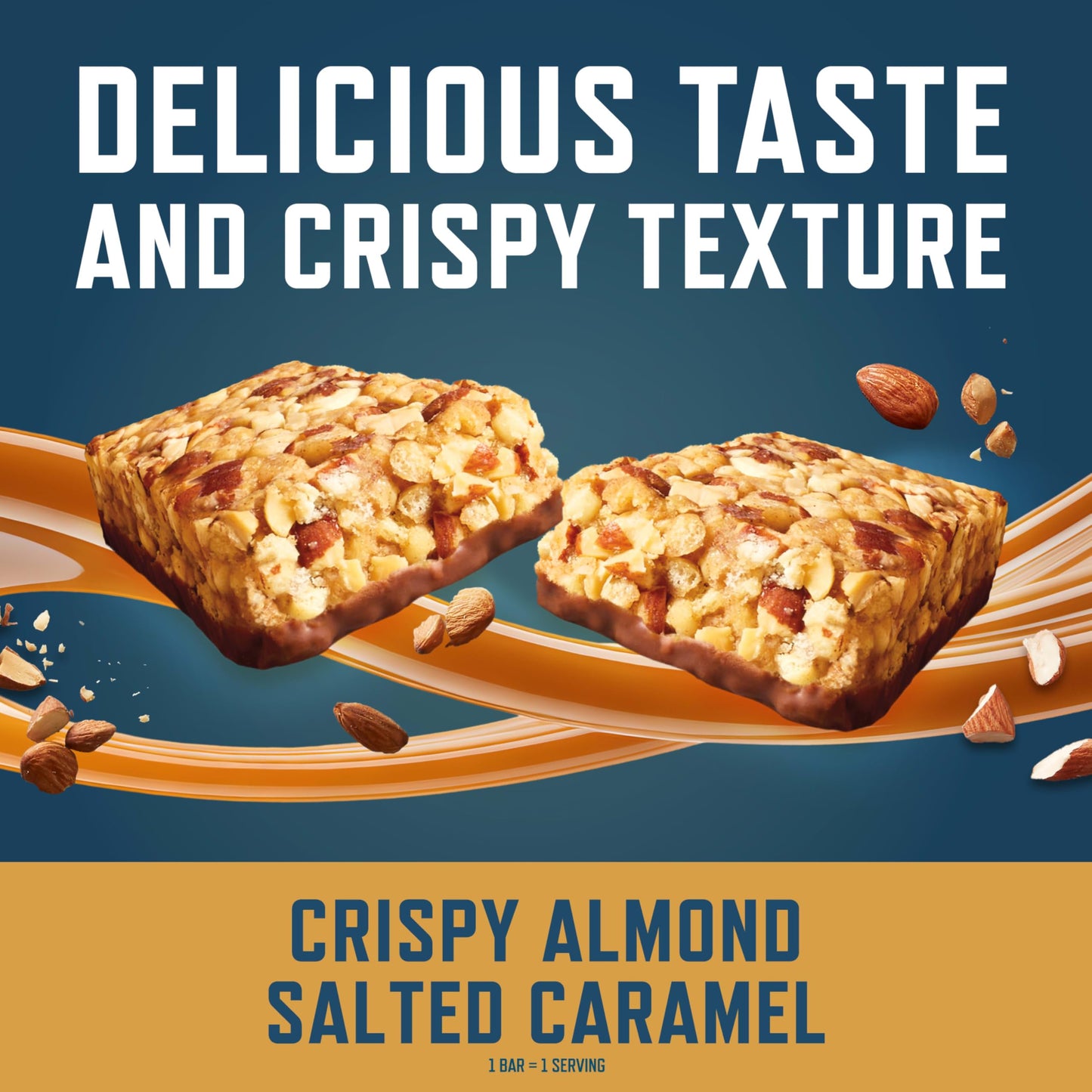 CLIF BUILDERS Protein Bars - Crispy Almond Salted Caramel - Reduced Sugar - Gluten Free - 16g Protein - No Artificial Sweeteners - 1.97 oz. (6 Pack)