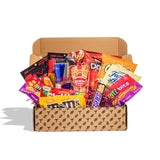 BroBox College Care Package Snack Box | Large Variety Pack with Chips, Cookies, Candy, Popcorn, Beef Jerky, Nuts & Energy Drink | Dorm Snack Box