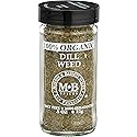 Morton & Bassett 100% Organic Dill Weed | Light, Tangy Herb for Seafood, Pickling & Dips | Gluten Free, Salt Free, Non-GMO | 0.8 oz Jar