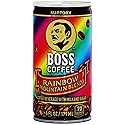 BOSS Coffee by Suntory - Rainbow Mountain Blend Japanese Flash Brew Coffee, 6oz 12 Pack, Imported from Japan, Espresso Doubleshot, Ready to Drink