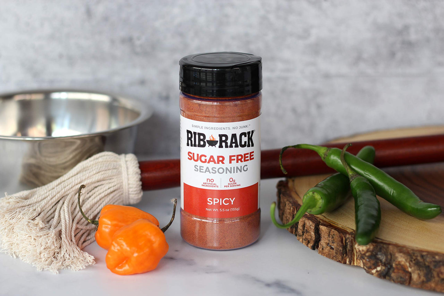 Rib Rack Spicy Sugar Free Seasoning, 5.5 oz