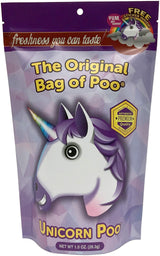 The Original Bag of Poo®, Unicorn Poo (Grape Flavor Cotton Candy) Novelty Poop Gag Gift. Free sticker inside.