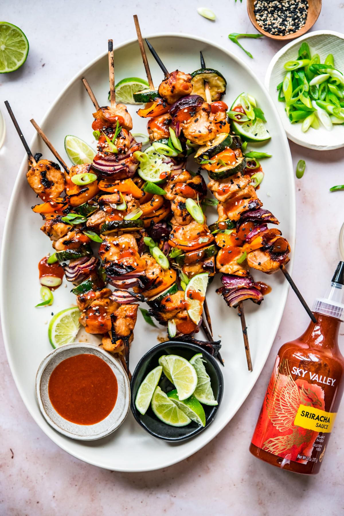 Sky Valley Sriracha Sauce - Hot Sauce, Made with Red Jalapeno Peppers, Gluten Free, Vegan, Non-GMO, Less Than 2g of Sugar per Serving, 5 Calories per