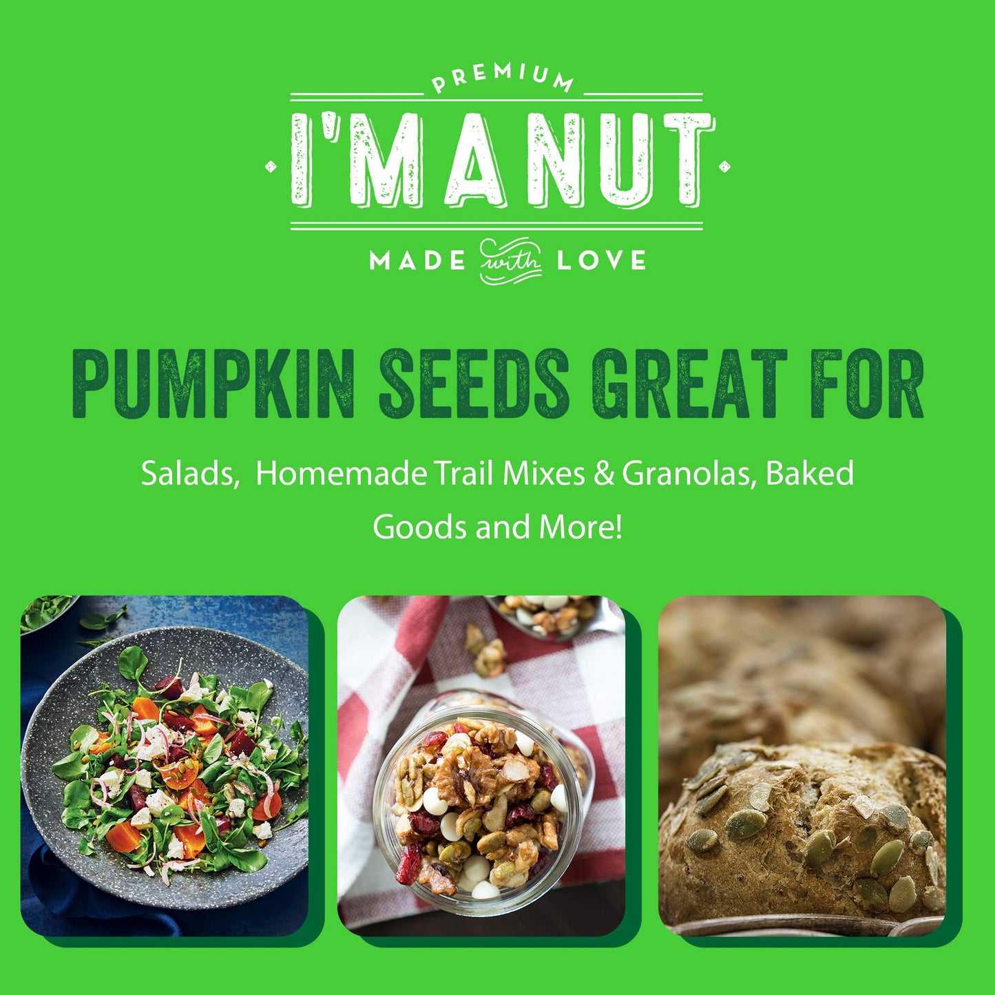 Oven Toasted Pumpkin Seeds with Sea Salt (Papitas) 32 oz (2 lb) Batch Tested Gluten & Peanut Free | No Oils | No PPO | Non GMO | Vegan and Keto
