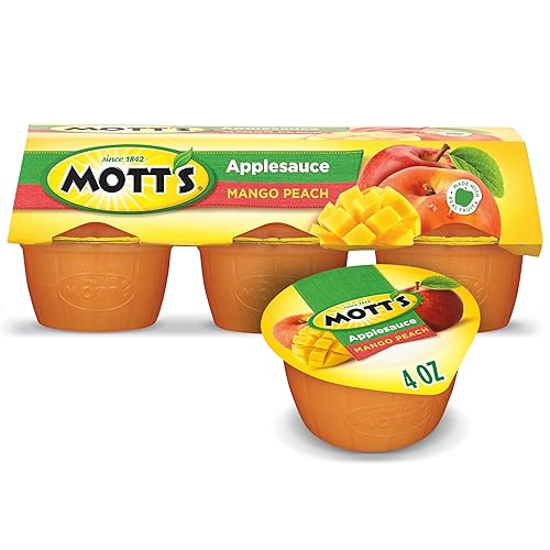 Mott's Mango Peach Applesauce, 4 oz cups, 6 count