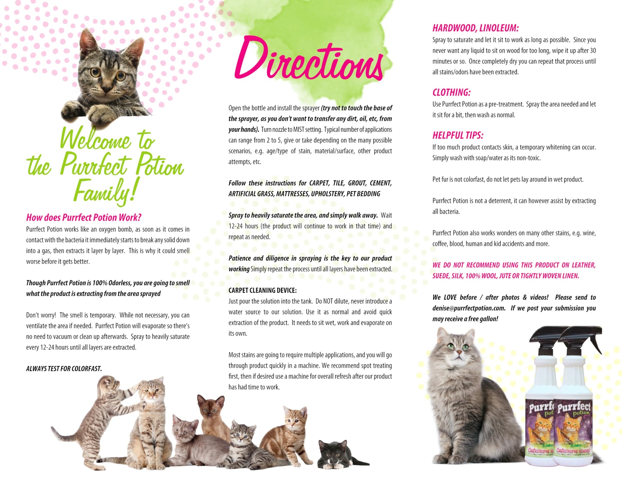 Purrfect Potion® CATastrophe Remover® (One Gallon Refill)