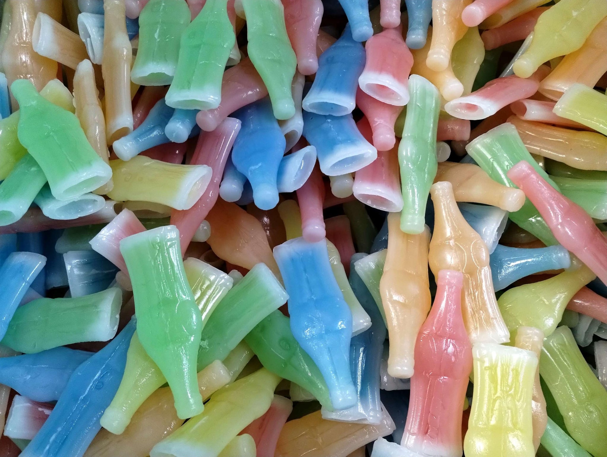 Wax Candy Bottles - Nostalgic Retro Assorted Fruity Liquid Inside Chewy Wax Bottles 1 lb in a Resealable Bag