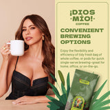 Dios Mio Coffee by Sofia Vergara, Medium Roast, Whole Bean Premium Colombian Coffee, 12 Ounce Bag (Pack of 3)