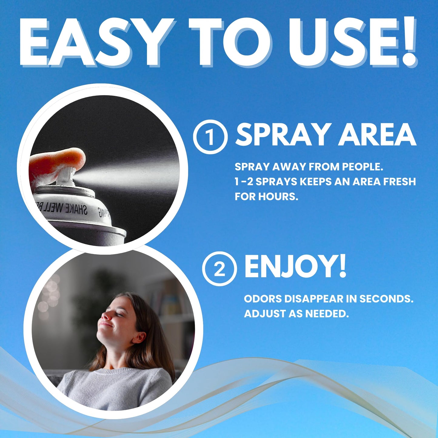 NI-712 Clothesline Fresh Odor Eliminator Spray - (1 Can) - Industrial-Strength Deodorizer, Fine-Mist Air Freshener, Long-Lasting Fragrance Spray
