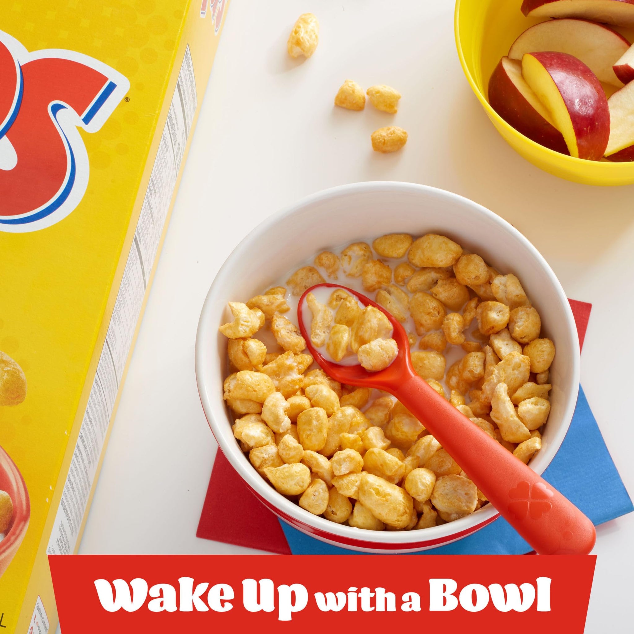 Corn Pops Cold Breakfast Cereal, 8 Vitamins and Minerals, Kids Snacks, Large Size, Original, 13.1oz Box (1 Box)
