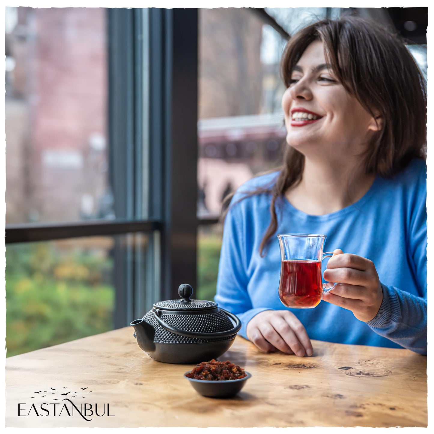 Eastanbul Rosehip Tea, 10.5oz, Rose Hips with Hibiscus, Loose Leaf Tea, Rosehips & Hibiscus Flowers, Mediterranean Dried Herbs, Natural, Vegan, Gluten