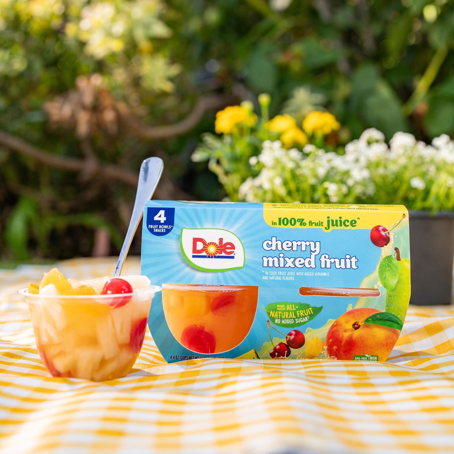 Dole Cherry Mixed Fruit Fruit Bowls Snack in 100% Fruit Juice 12 - 4 oz Cups