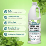 Mighty Mint Enzyme Drain Maintainer - Drain Cleaner & Deodorizer for Odor Control and Buildup Prevention - Safe for Pipes, Septic & Grease Traps - 32
