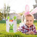2 Pack Touber Personalized Easter Basket, Easter Bunny Basket with Ears Easter Baskets for Girls Boys Easter Eggs Hunt Baskets for Kids Personalized