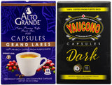 Alto Grande Super Premium and Yaucono 100 Percent Coffee From Puerto Rico Capsules Compatible with Nespresso Machines, 36 Count (18 Yaucono, 18 Alto