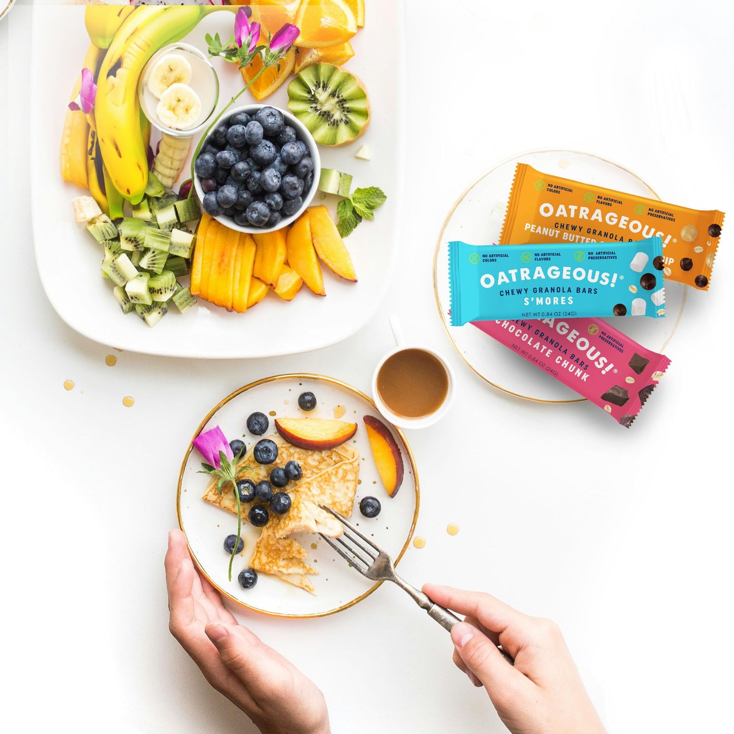 OATRAGEOUS! Chewy Granola Bars Variety Bundle, Peanut Butter Chocolate Chip, Chocolate Chunk & S'mores, Made with Whole Grain Oats, Breakfast Bars