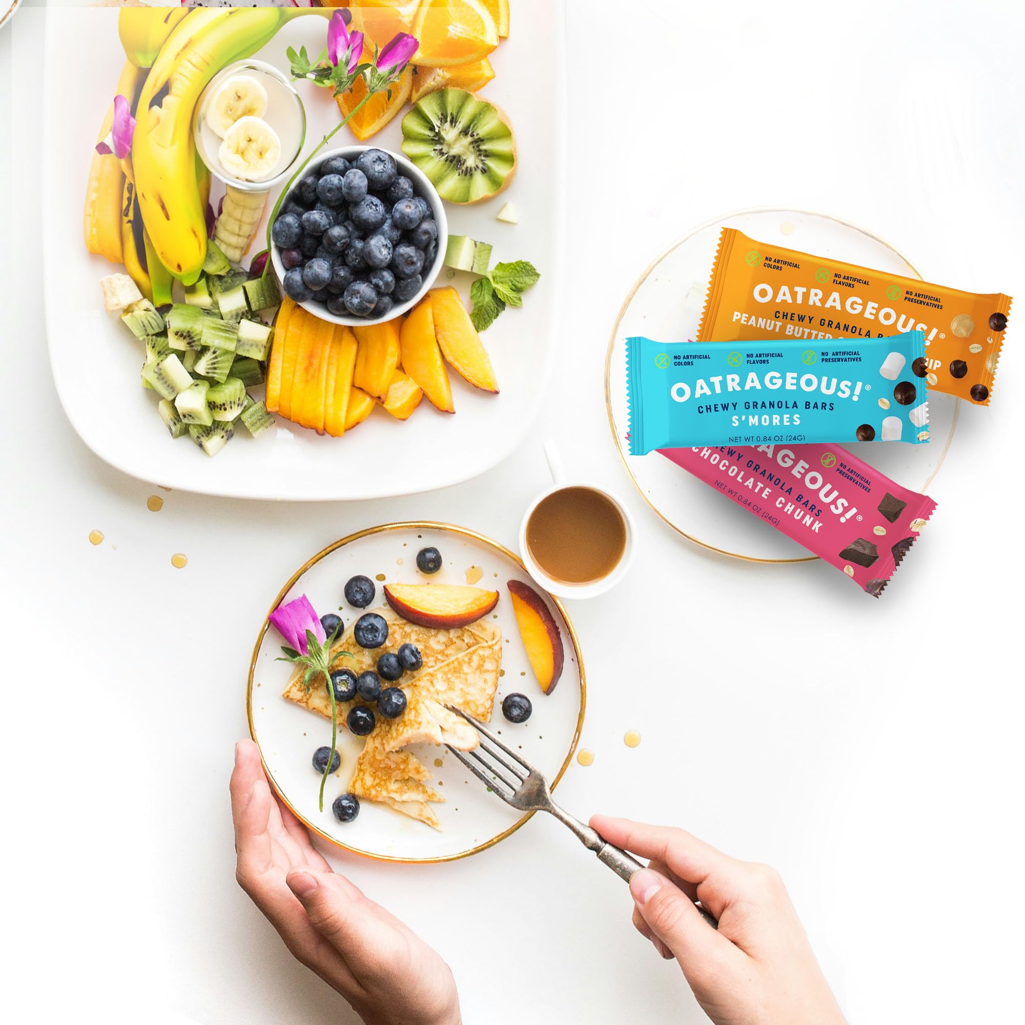OATRAGEOUS! Chewy Granola Bars Variety Bundle, Peanut Butter Chocolate Chip, Chocolate Chunk & S'mores, Made with Whole Grain Oats, Breakfast Bars