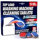 Washing Machine Cleaner Tablets 28 Pack for HE Top Load - Eco Friendly Washer Machine Cleaning Tablets - 3 Layers Septic Safe Wash Machine Full