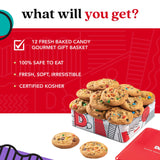David's Cookies Fresh Baked Candy Cookies Gift Basket - 1lb Gourmet Dessert Tin - Soft and Chewy Sweet and Crunchy Cookies for Holiday, Birthday