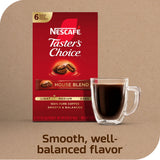 NESCAFÉ Taster's Choice, Instant Coffee Packets, Light Medium Roast Coffee, House Blend, 12 Boxes (72 Packets)