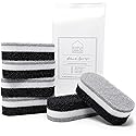 SIMPLYCASA Kitchen Dish Cleaning Sponges - Pack of 6 | Non-Scratch & Fast-Drying | Reusable Scrubbers for Kitchen & Household Use | Stylish Black