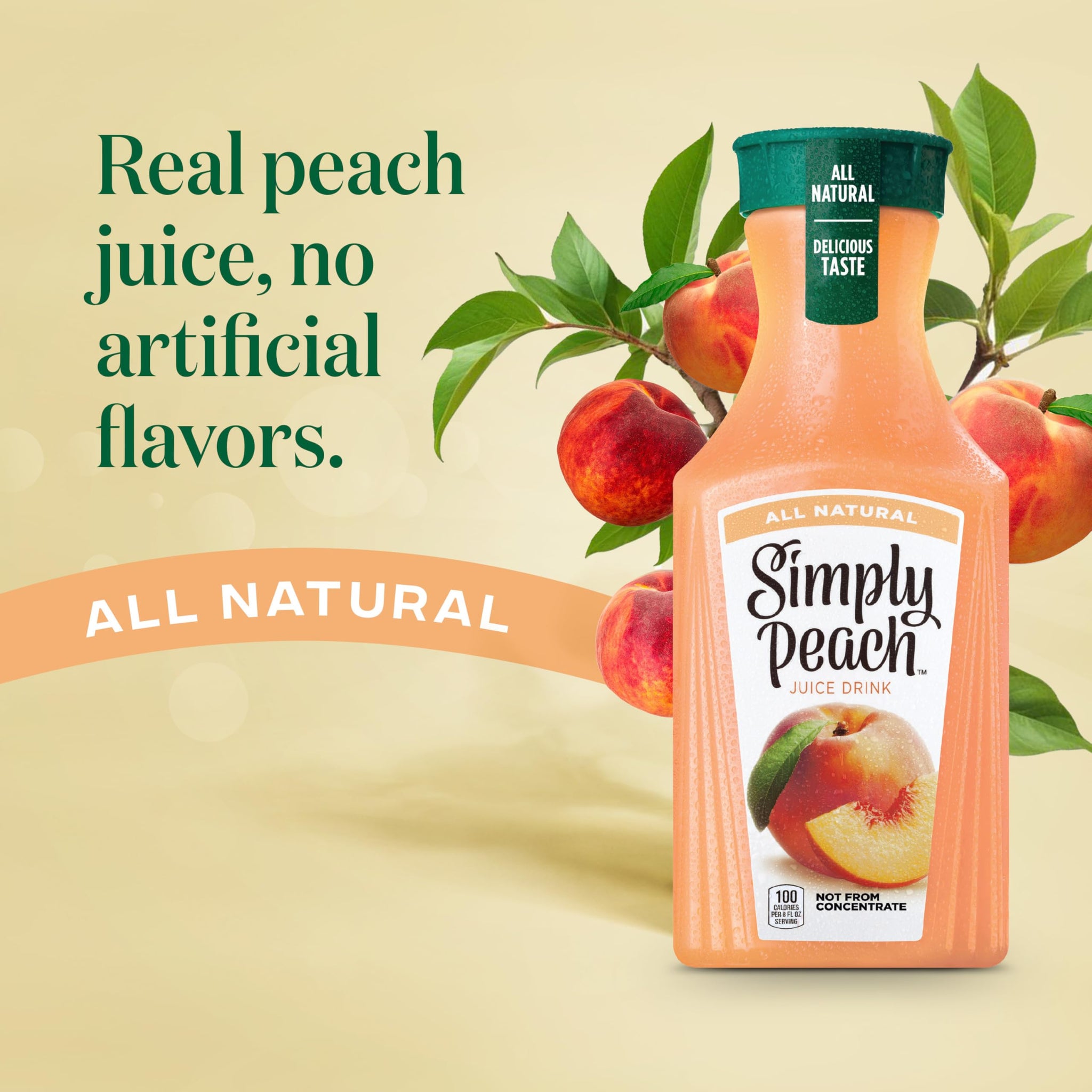 Simply Peach Juice Drink, 52 Fl Oz Bottle