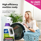 LaundraPet 3X Strength Premium Laundry Detergent with Enzyme Cleaner - 64 Oz (96 Washes) Pet Stain and Odor Eliminator, Enzymatic Detergent by Alpha
