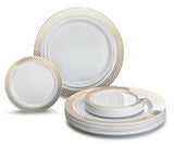 " OCCASIONS " 120 Plates Pack, Heavyweight Premium Disposable Plastic Plates Set 60 x 10.5'' Dinner + 60 x 6.25'' Dessert/Cake Plates (Celebration