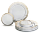 " OCCASIONS " 120 Plates Pack, Heavyweight Premium Disposable Plastic Plates Set 60 x 10.5'' Dinner + 60 x 6.25'' Dessert/Cake Plates (Celebration